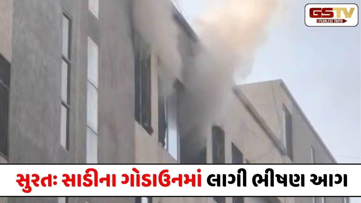 VIDEO: SURATના પુણામાં સાડીના ગોડાઉનમાં લાગી આગ, ફાયર વિભાગે ભારે જહેમત મેળવ્યો કાબૂ