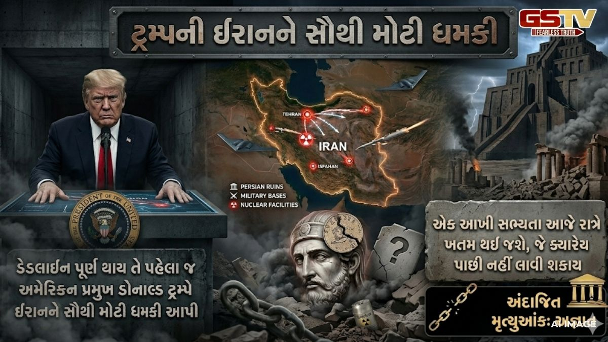 'આજે રાત્રે એક સભ્યતા ખતમ થઈ જશે, હું ઈચ્છતો નથી પણ કદાચ એવું જ થશે' ; ટ્રમ્પની ઈરાનને સૌથી મોટી ધમકી