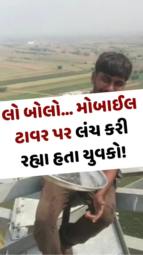 Viral Video: લો બોલો... મોબાઈલ ટાવર પર લંચ કરી રહ્યા હતા યુવકો! સોશિયલ મીડિયા પર વાયરલ થયો વીડિયો