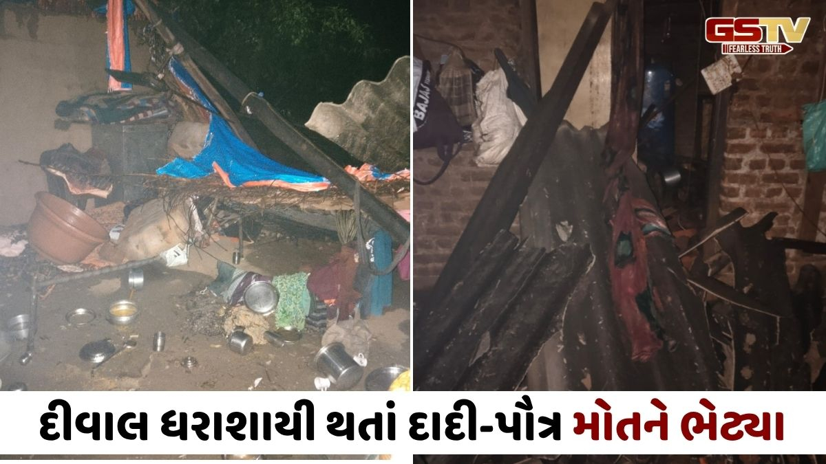 Panchmahal news: મીની વાવાઝોડાએ મચાવી તબાહી, દીવાલ ધરાશાયી થતા દાદી-પૌત્રના કરુણ મોત