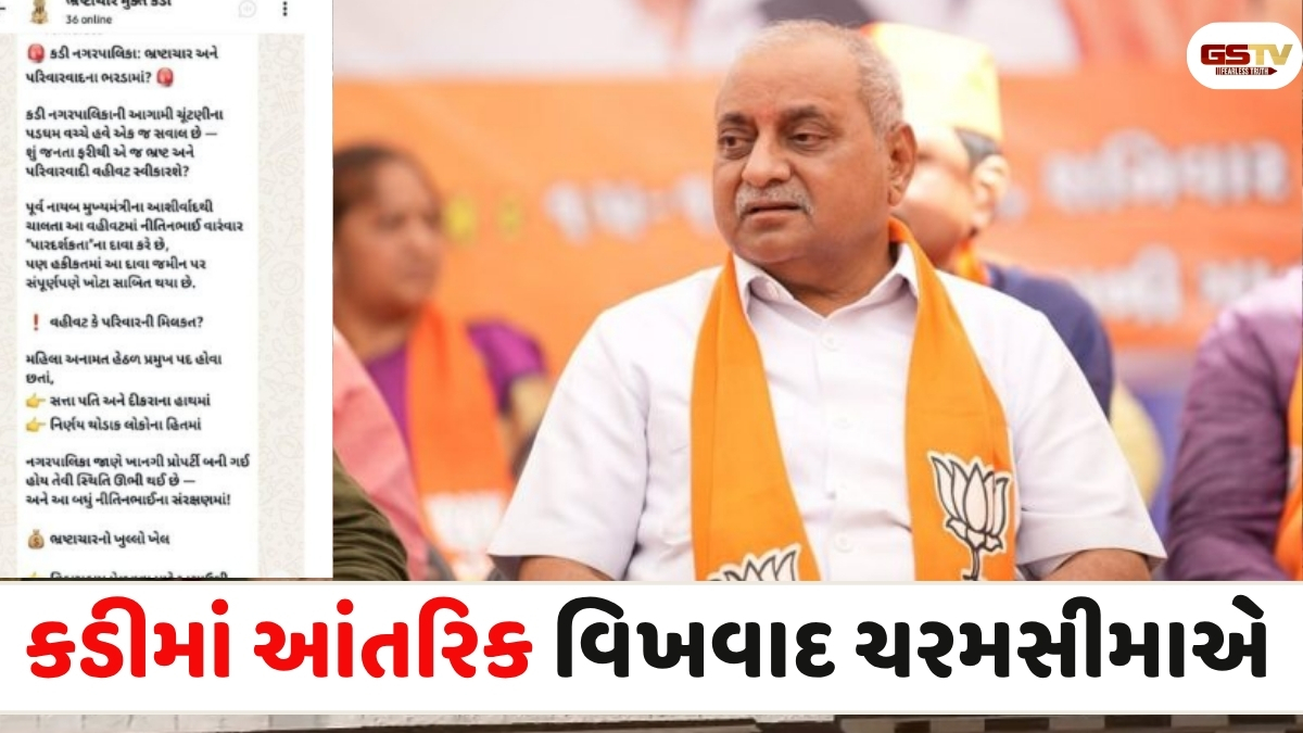 Mehsana news: કડી નગરપાલિકાની ચૂંટણી પહેલા જ ભાજપમાં જ પડ્યા બે ફાંટા, આંતરિક વિખવાદ ચરમસીમાએ