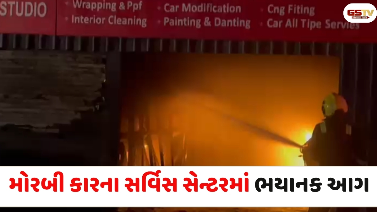 VIDEO: મોરબીના સનાળા ગામે કારના સર્વિસ સેન્ટરમાં ભયાનક આગ,ભારે જહેમત બાદ આવી કાબૂમાં