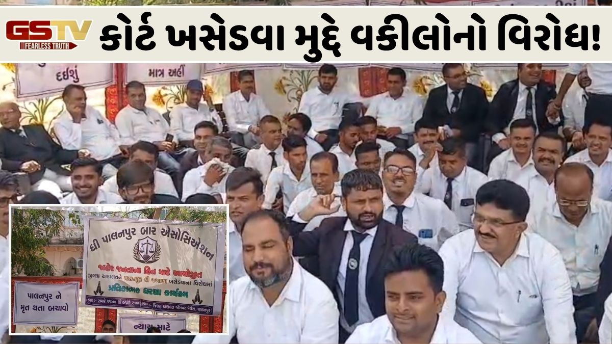 VIDEO: પાલનપુરના ન્યાયાલય સંકુલમાં વકીલો જ ધરણા પર બેઠા, કોર્ટ ખસેડવા મુદ્દે સ્થાનિકોને સાથે લઈ આપી આંદોલનની ચીમકી