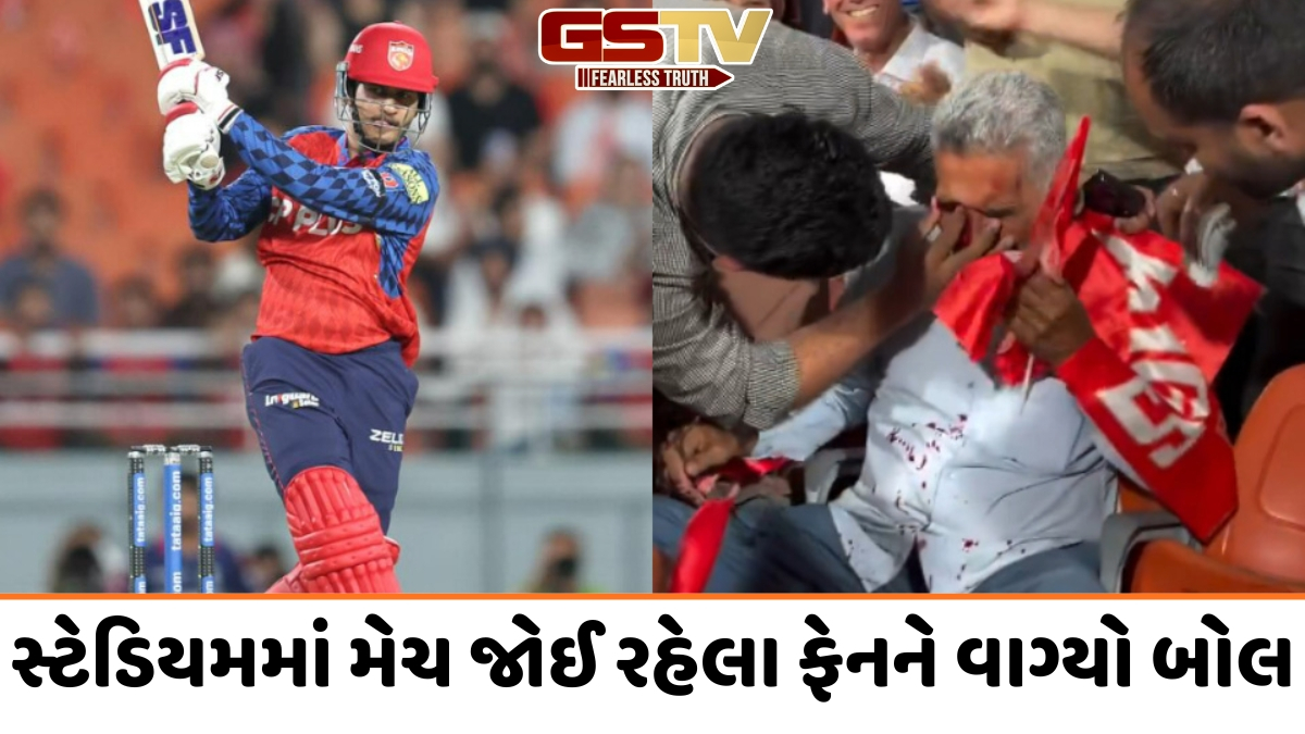 PBKS vs RR / મેચ દરમિયાન થયો અકસ્માત, સ્ટેન્ડમાં બેઠેલા ફેનના મોં પર  વાગ્યો બોલ; વૃદ્ધ વ્યક્તિ લોહીલુહાણ