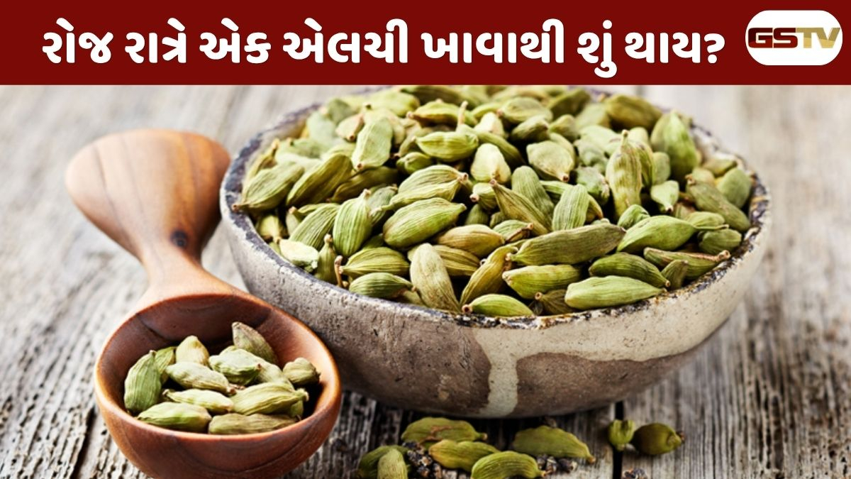 Health Tips : ઔષધીય ગુણોનો ખજાનો: રાત્રે સૂતા પહેલા એક એલચી ખાવાના સ્વાસ્થ્યવર્ધક ફાયદા