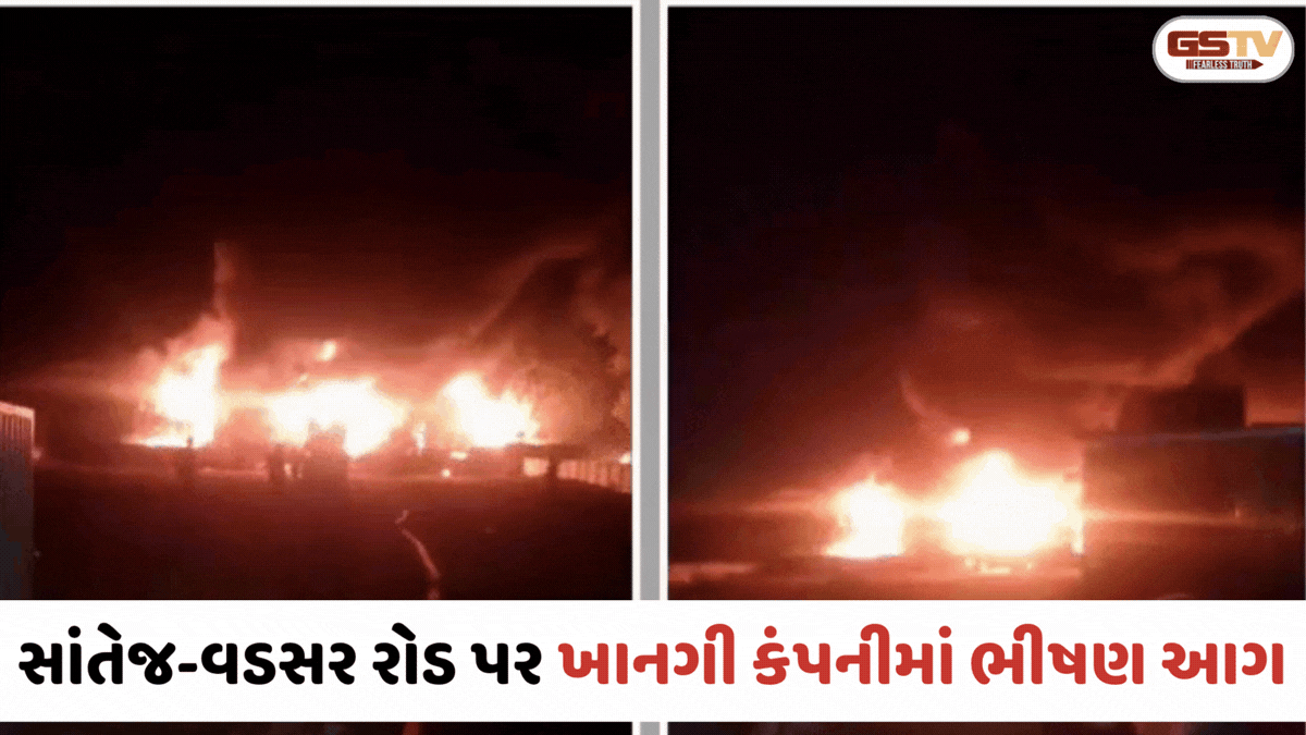 Ahmedabad: સાંતેજ-વડસર રોડ પર ખાનગી કંપનીમાં ભીષણ આગ, ફાયર વિભાગની 5 ગાડીઓ ઘટનાસ્થળે