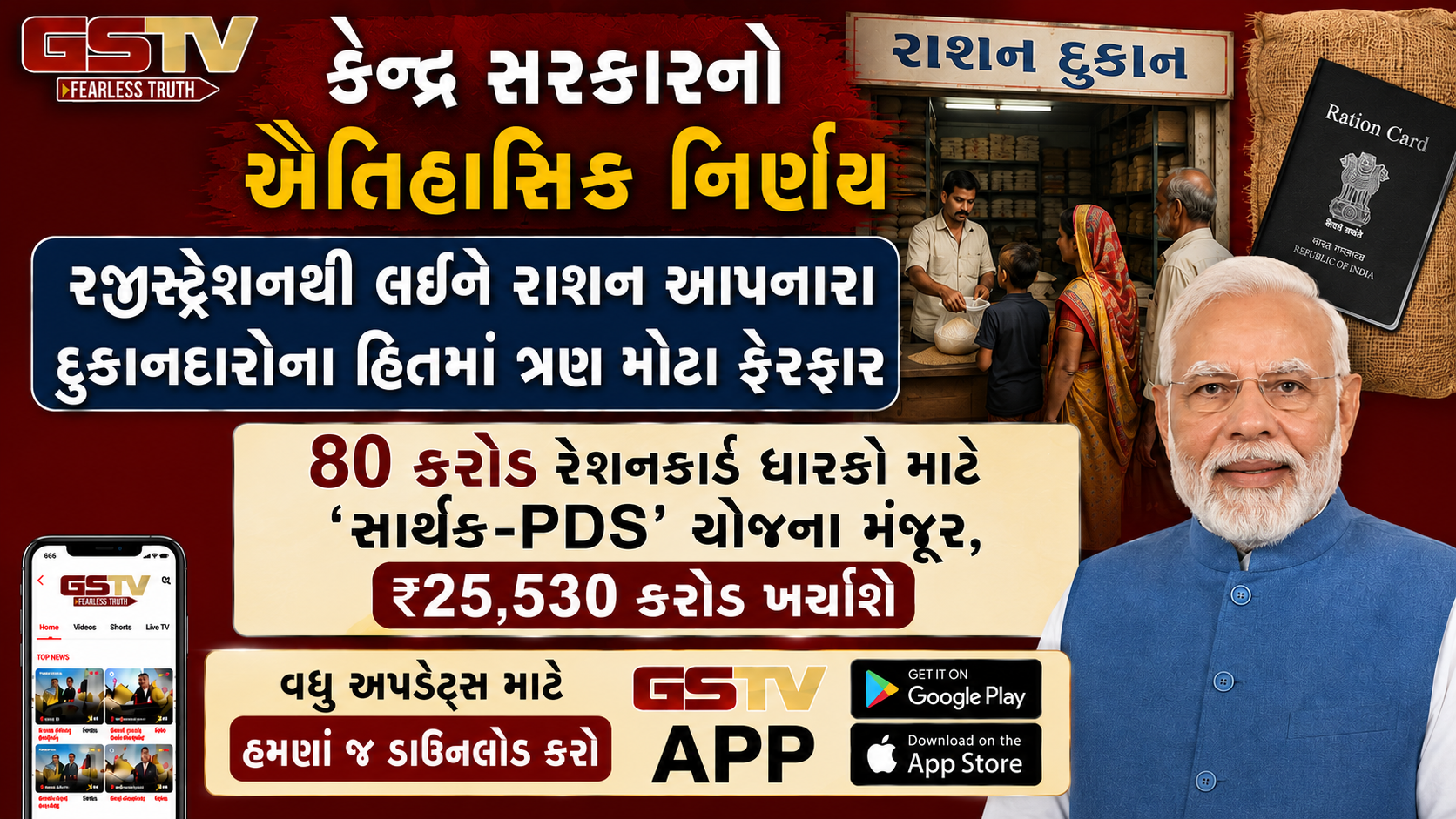 દેશના 80 કરોડ રાશન ધારકો માટે મોટા સમાચાર! 'સાર્થક-PDS' યોજનાને કેન્દ્ર સરકારની મંજૂરી