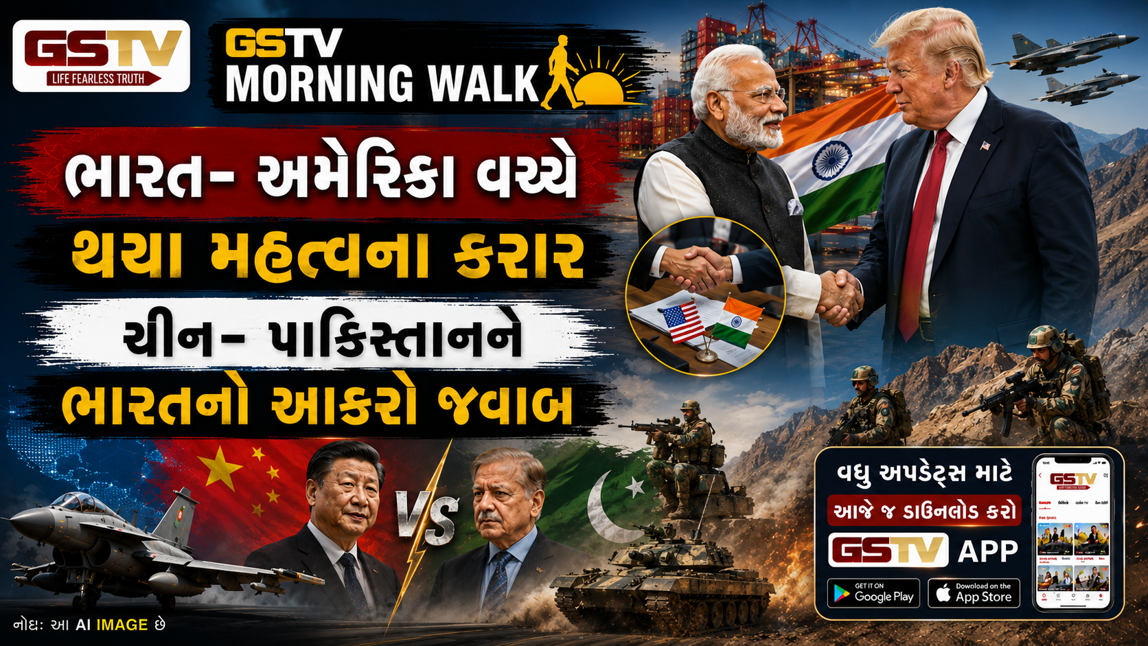 MORNING WALK: ભારત- અમેરિકા વચ્ચે થયા મહત્ત્વના કરાર, ચીન-પાકિસ્તાનને ભારતનો આકરો જવાબ