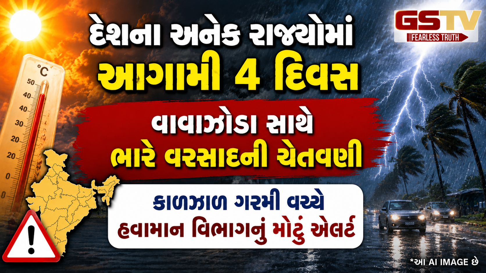 દેશના અનેક રાજ્યોમાં આગામી 4 દિવસ વાવાઝોડા સાથે ભારે વરસાદની ચેતવણી, કાળઝાળ ગરમી વચ્ચે હવામાન વિભાગનું એલર્ટ