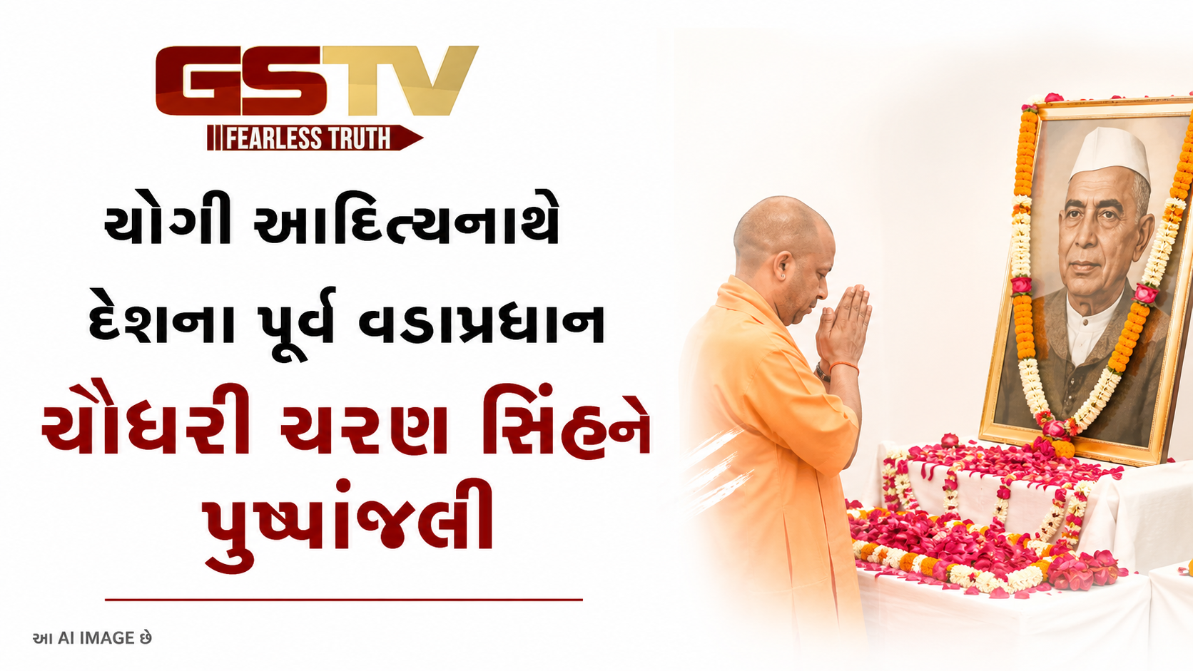 VIDEO: યોગી આદિત્યનાથે દેશના પૂર્વ વડાપ્રધાન ચૌધરી ચરણ સિંહને પુષ્પાંજલિ