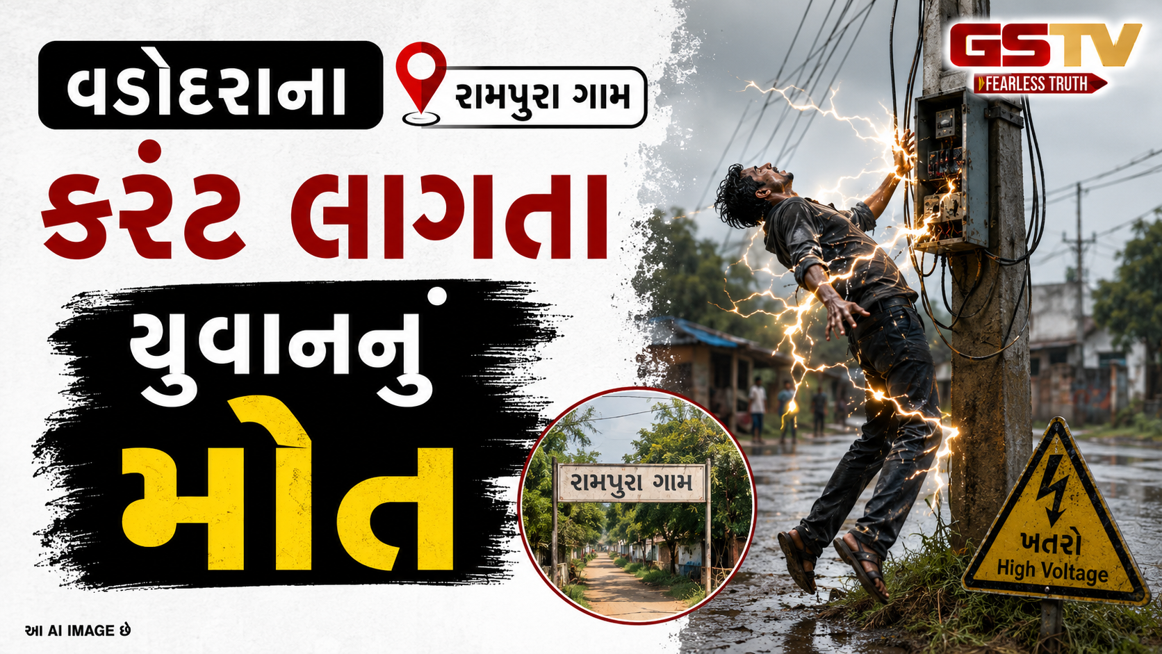 VIDEO : વડોદરાના રામપુરા ગામમાં કરંટ લાગતા યુવાનનું મોત