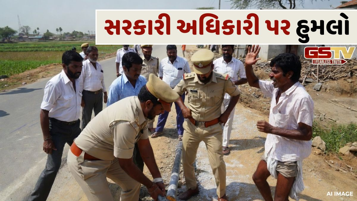 VIDEO: પાટણમાં પોલીસની હાજરીમાં જ થયો સરકારી અધિકારી પર હુમલો!