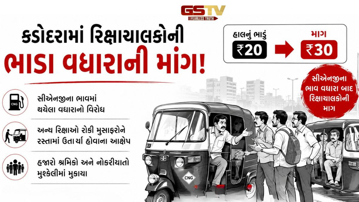 VIDEO: કડોદરામાં CNG ભાવમાં થયેલા વધારાને લઈ રિક્ષાચાલકોમાં રોષ, ભાડા વધારાની કરી ઉગ્ર માગ