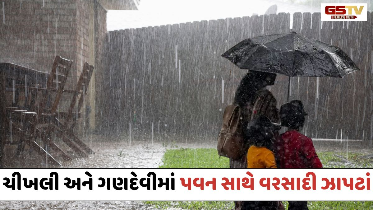 VIDEO: Navsari જિલ્લાના વાતાવરણમાં અચાનક પલટો; ચીખલી અને ગણદેવીમાં પવન સાથે વરસાદી ઝાપટાં