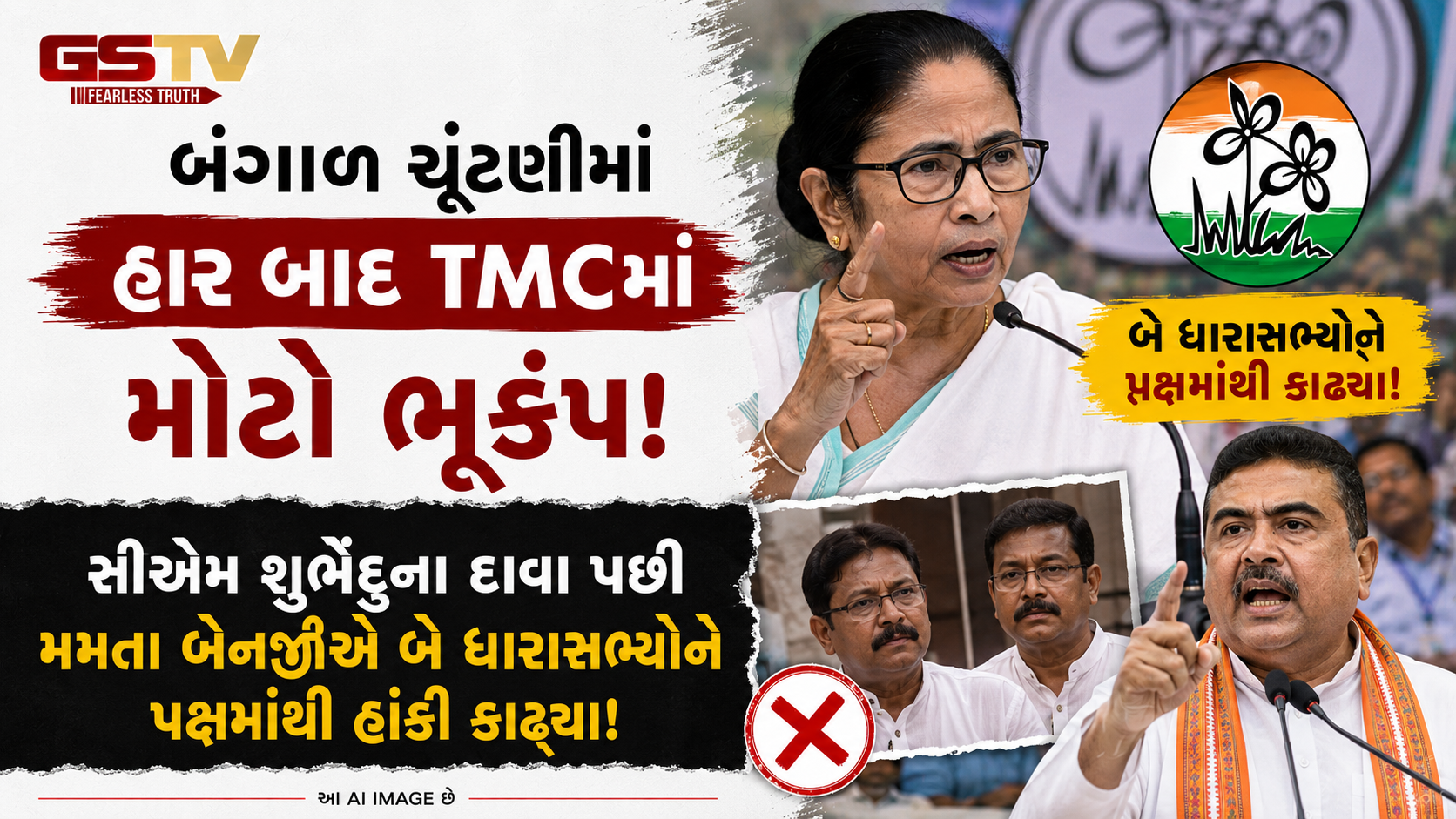 બંગાળ ચૂંટણીમાં હાર બાદ TMCમાં ભારે ઉથલપાથલ, મમતાએ બે ધારાસભ્યોને કર્યા પક્ષમાંથી સસ્પેન્ડ