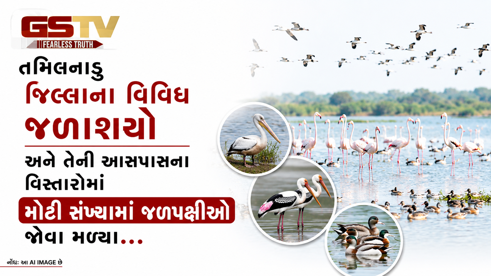 VIDEO: તમિલનાડુના થૂથુકુડી જિલ્લાના વિવિધ જળાશયો અને તેની આસપાસના વિસ્તારોમાં મોટી સંખ્યામાં જળપક્ષીઓ જોવા મળ્યા