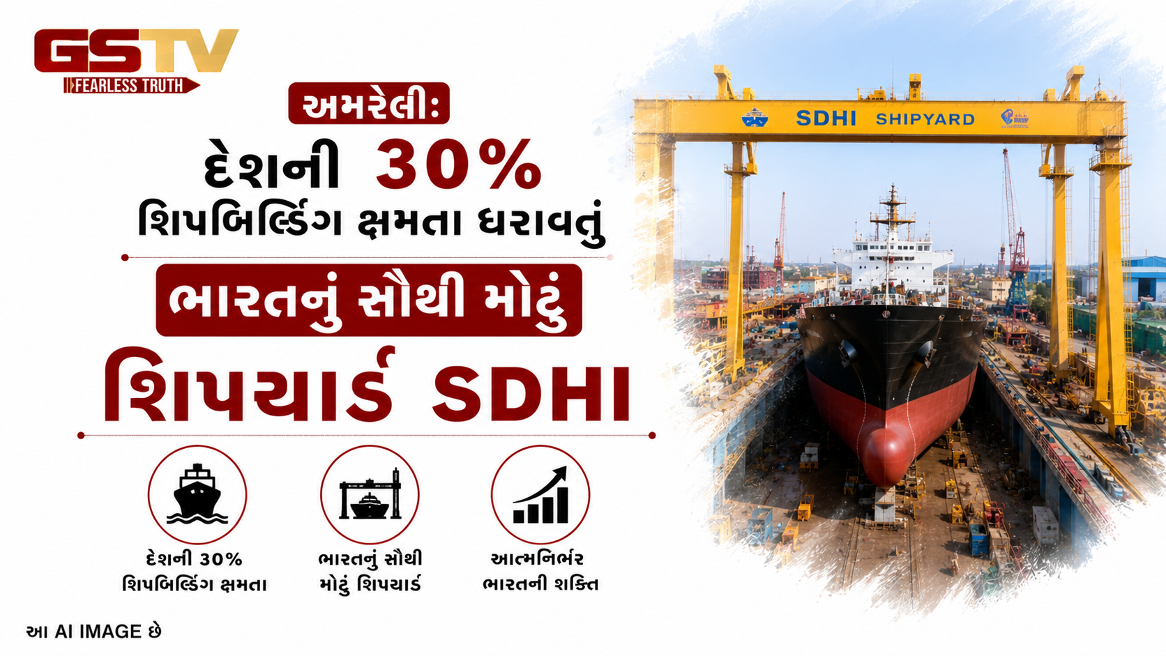 VIDEO: અમરેલી: દેશની ૩૦% શિપબિલ્ડિંગ ક્ષમતા ધરાવતું ભારતનું સૌથી મોટું શિપયાર્ડ SDHI