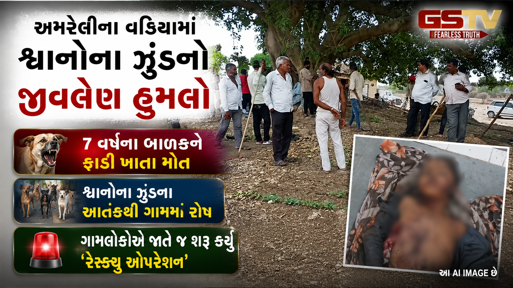 Amreli ના વડિયામાં શ્વાનોનો આતંક: 7 વર્ષના બાળકને ફાડી ખાતા મોત, મજૂરોમાં ફફડાટ