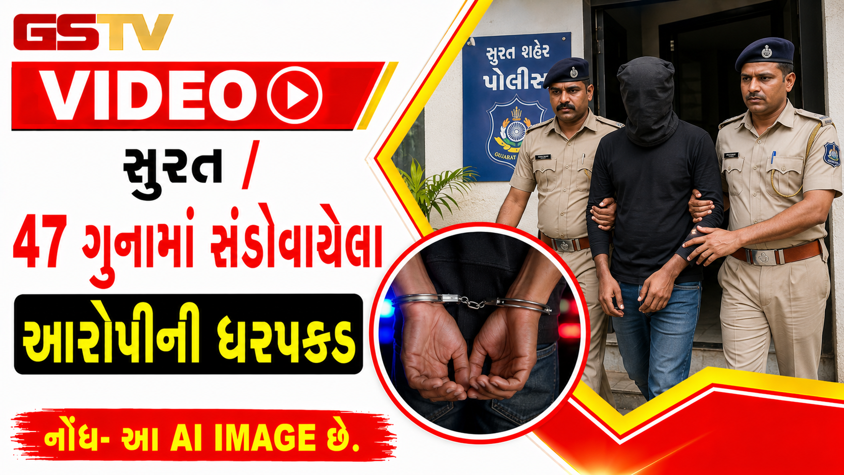 VIDEO: સુરત / 47 ગુનામાં સંડોવાયેલા આરોપીની ધરપકડ, તલવાર સાથેનો ધમકીભર્યો વીડિયો થયો હતો વાયરલ