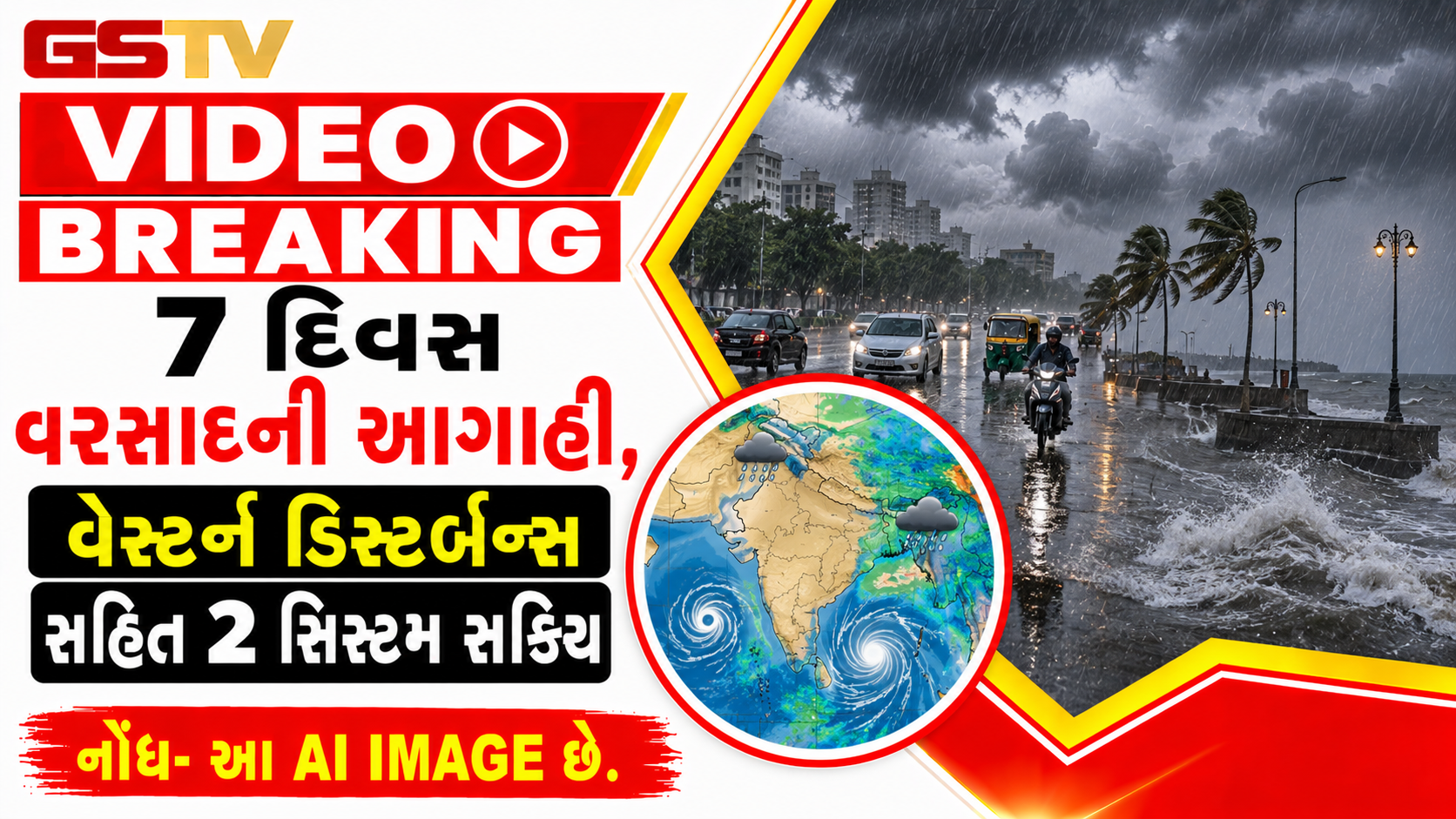 VIDEO BREAKING: રાજ્યમાં વેસ્ટર્ન ડિસ્ટર્બન્સ સહિત બે સિસ્ટમ સક્રિય, આગામી 7 દિવસ વરસાદની આગાહી