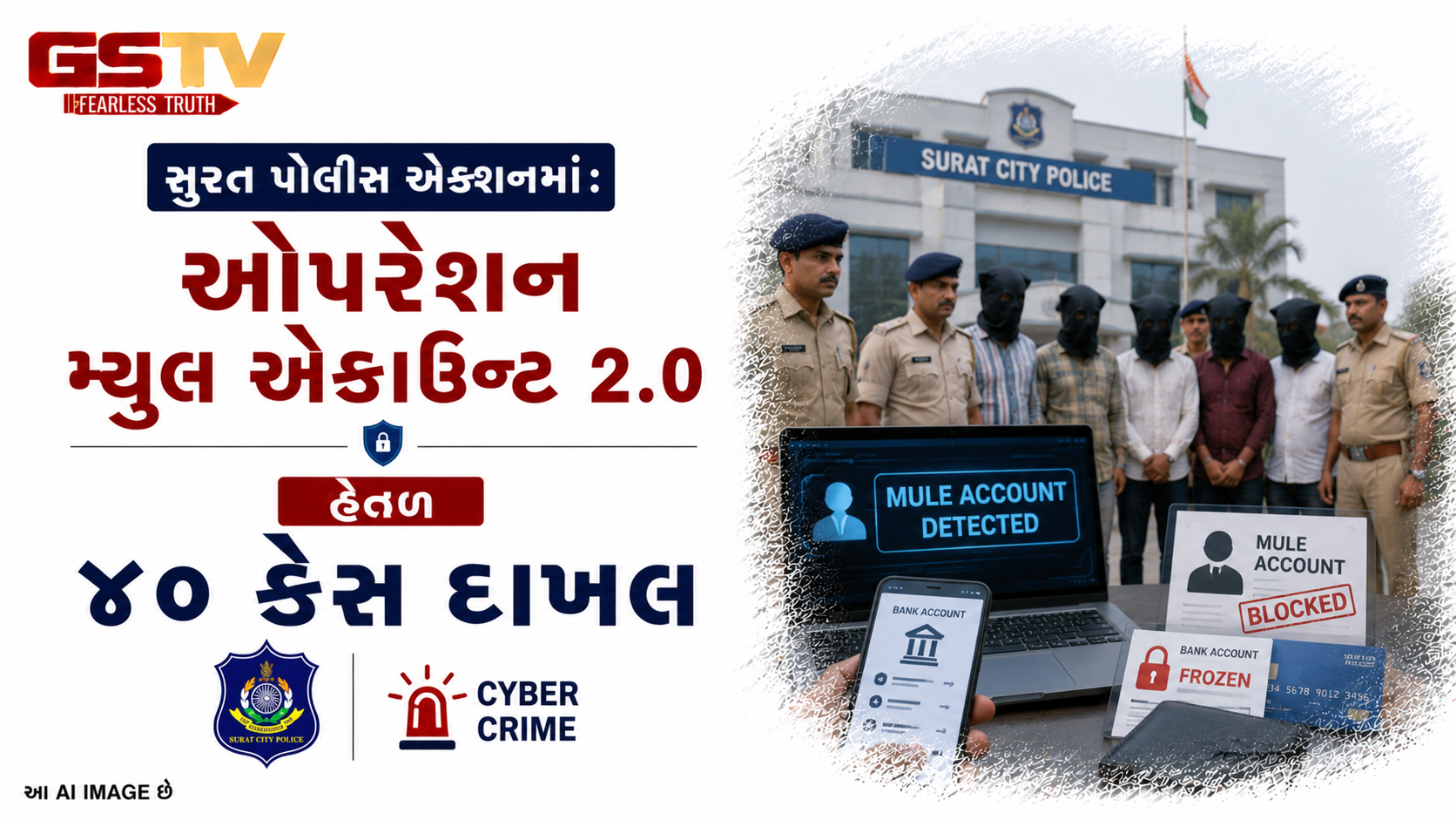 VIDEO: સુરત પોલીસ એક્શનમાં:  ઓપરેશન મ્યુલ એકાઉન્ટ 2.0  હેઠળ ૪૦ કેસ દાખલ