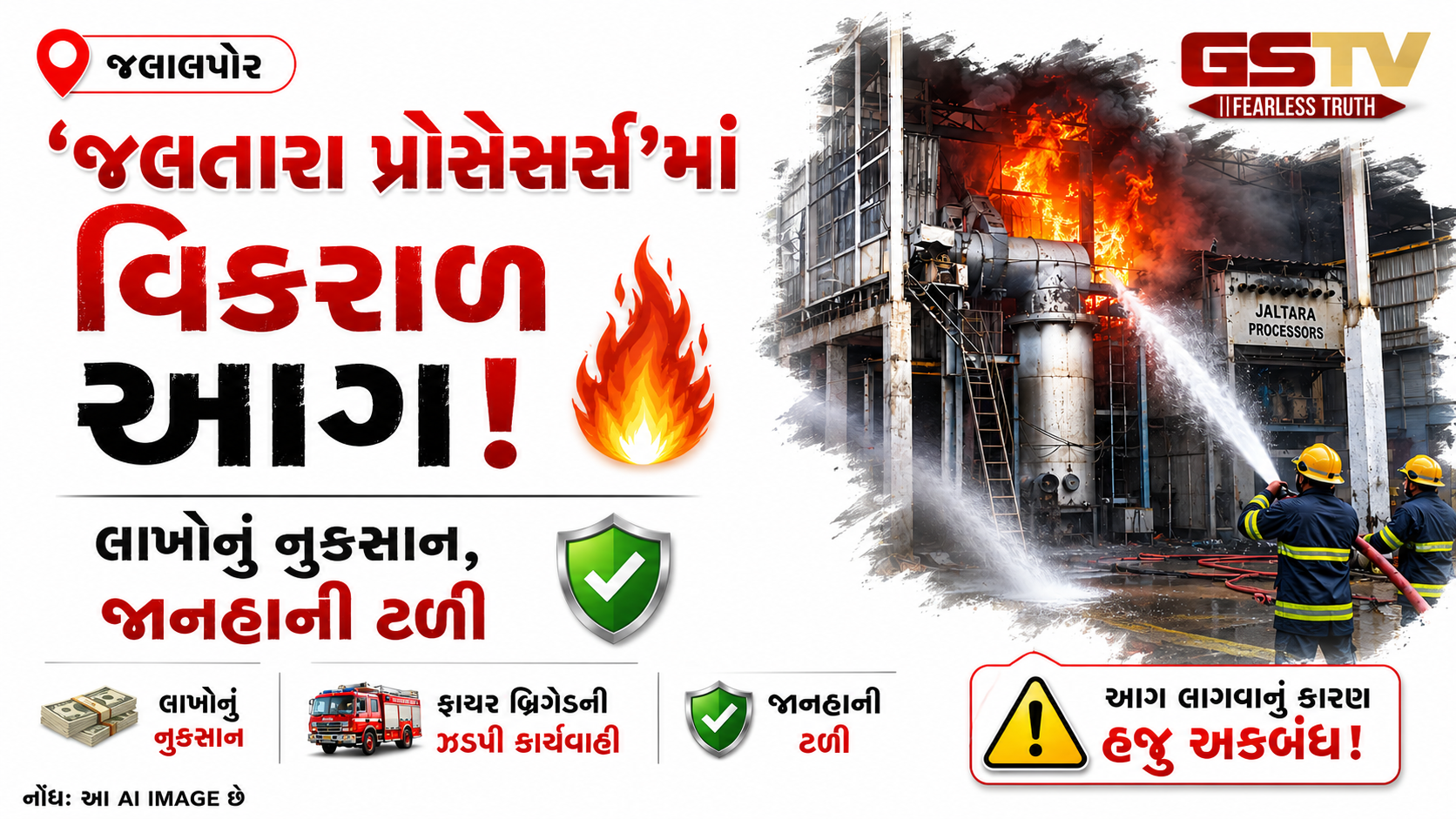 VIDEO : નવસારીના જલાલપોરમાં ફેક્ટરીમાં વિકરાળ આગ, આકાશમાં કિલોમીટરો દૂર સુધી દેખાયા ધુમાડાના ગોટેગોટા