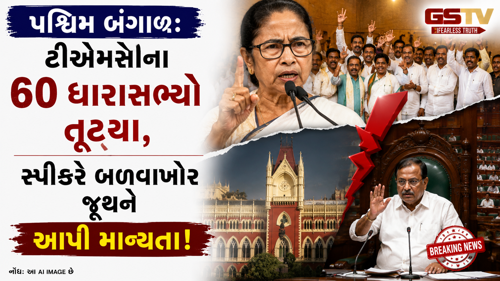 પશ્ચિમ બંગાળ: ટીએમસીના 60 ધારાસભ્યો તૂટ્યા, સ્પીકરે બળવાખોર જૂથને આપી માન્યતા!