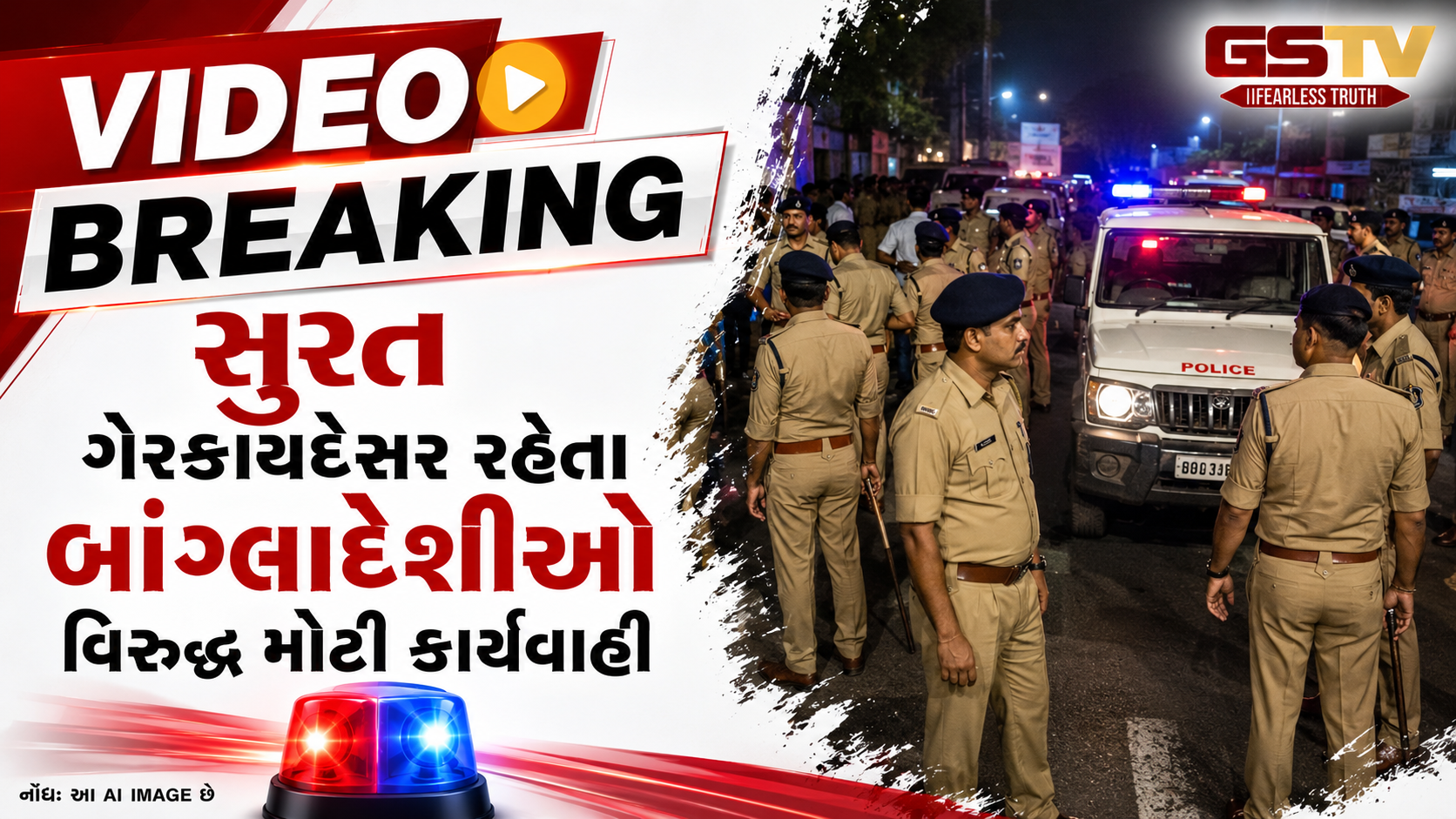 VIDEO BREAKING : Surat ગેરકાયદેસર રહેતા બાંગ્લાદેશીઓ વિરુદ્ધ મોટી કાર્યવાહી