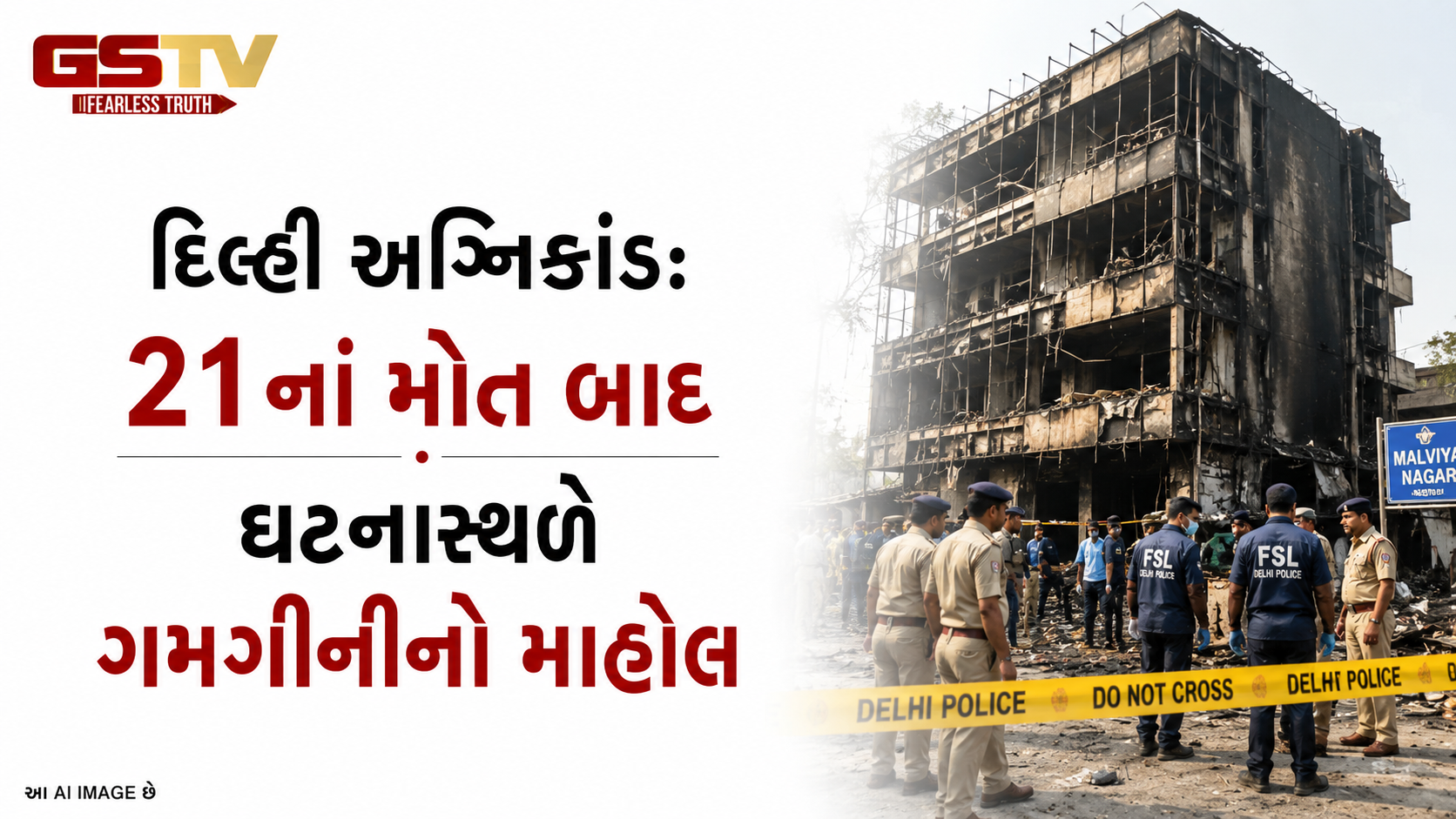 VIDEO:દિલ્હી અગ્નિકાંડ: 21નાં મોત બાદ ઘટનાસ્થળે ગમગીનીનો માહોલ