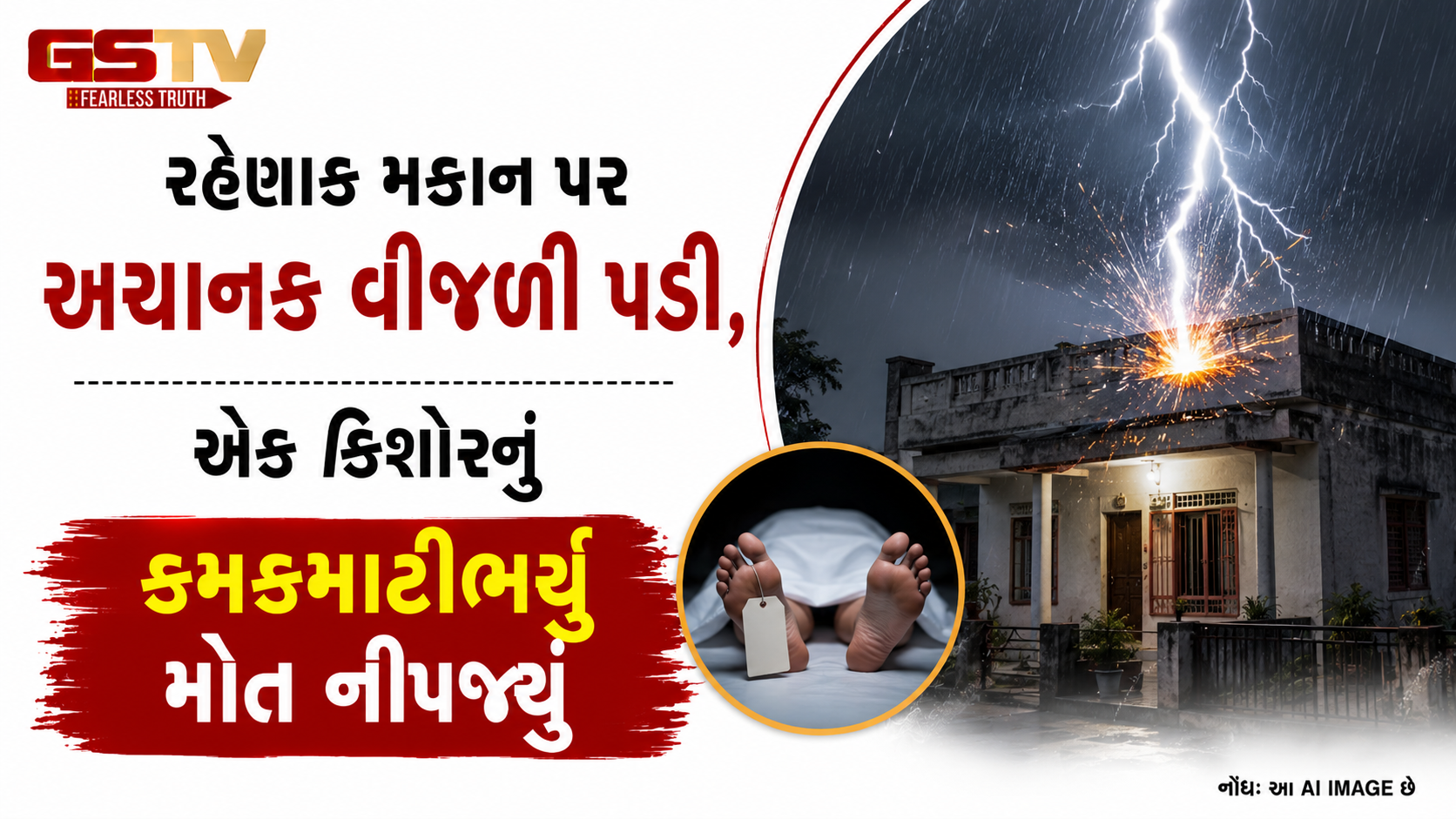 VIDEO : Sabarkanthaમાં રહેણાક મકાન પર વીજળી પડી, મામાના ઘરે આવેલા કિશોરનું મોત