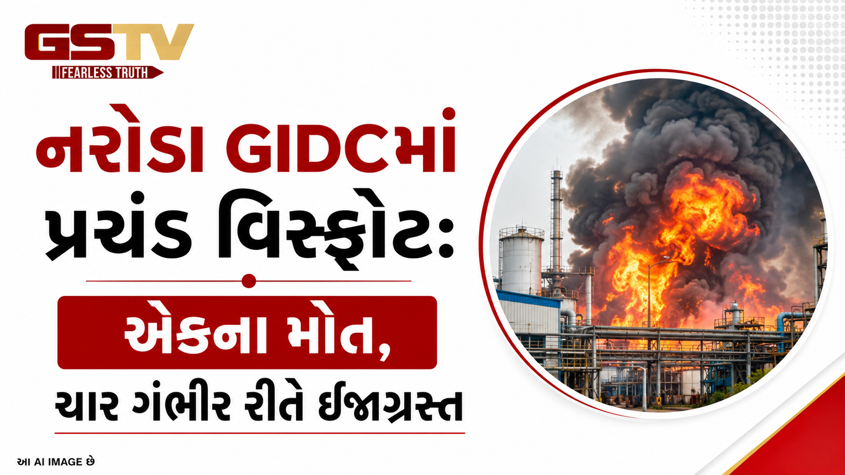 VIDEO:નરોડા GIDCમાં પ્રચંડ વિસ્ફોટ: એકના મોત, ચાર ગંભીર રીતે ઇજાગ્રસ્ત