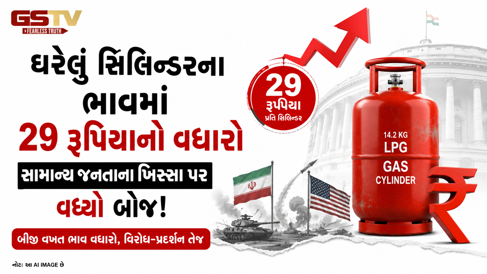 ઘરેલું સિલિન્ડરના ભાવમાં ત્રણ મહિનામાં 89 રૂપિયાનો વધારો, કૉંગ્રેસે કહ્યું 'વસૂલી સરકાર'