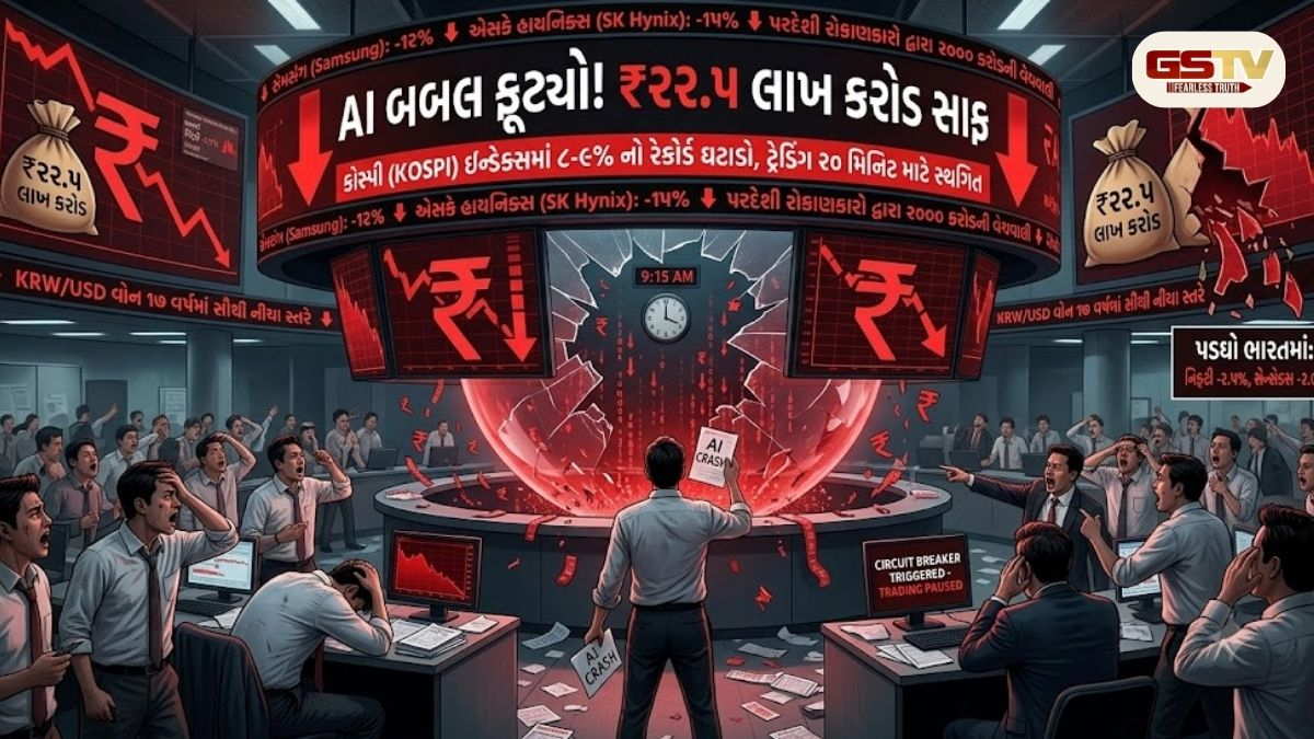 કોરિયન બજારમાં ભૂકંપ: શેરબજારમાં થોડા કલાકોમાં જ રોકાણકારોના રૂ. 22.5 લાખ કરોડ  ડૂબ્યા, ટ્રેડિંગ બંધ