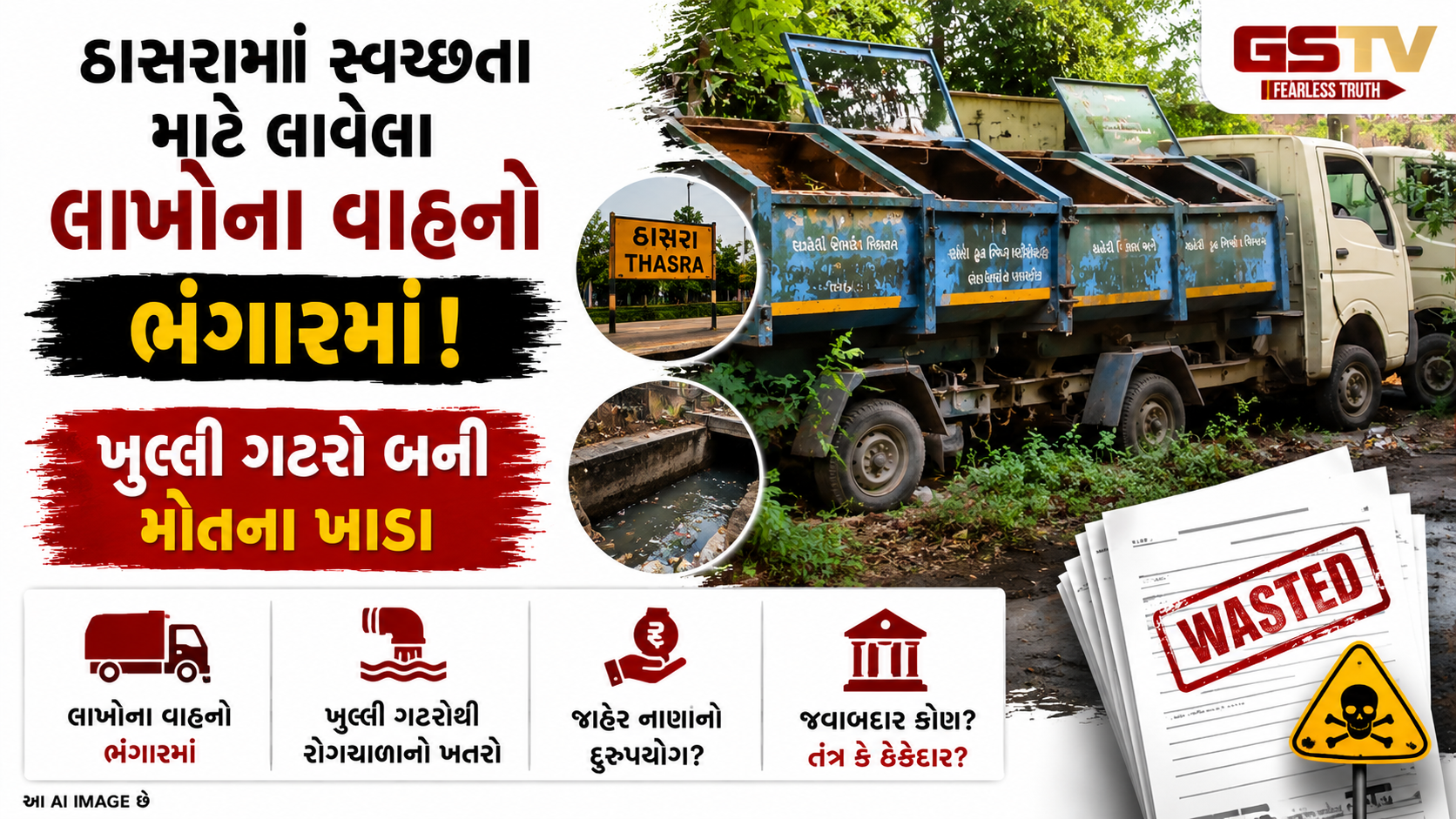 VIDEO : ઠાસરા નગરપાલિકામાં 'સ્વચ્છતા'ના નામે મોટું મહાકૌભાંડ? 2.50 કરોડની ગ્રાન્ટ છતાં ગંદકીનું સામ્રાજ્ય