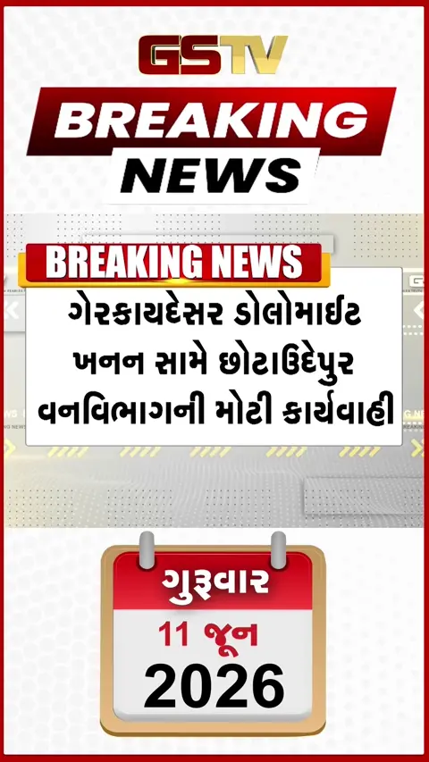 VIDEO BREAKING: છોટાઉદેપુર જિલ્લામાં ગેરકાયદેસર ડોલોમાઇટ ખનન સામે વન વિભાગે મોટી કાર્યવાહી હાથ ધરી