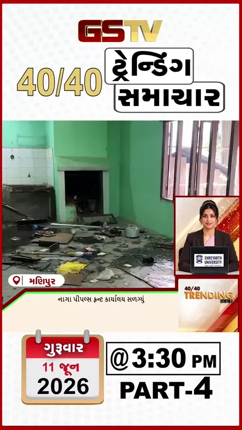 NEWS 40-40 : મણિપુરમાં નાગા પીપલ્સ ફ્રન્ટનું કાર્યાલય સળગ્યું, ઓડિશાના મયૂરભંજમાં ખનનથી પર્યાવરણીય સંકટ