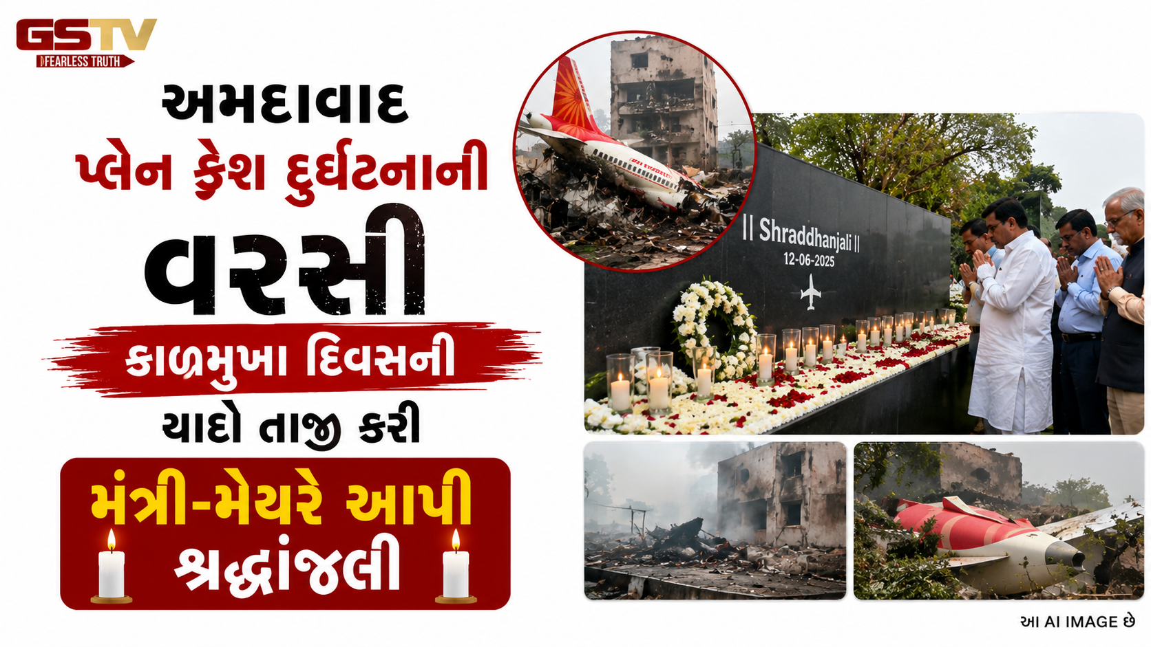 VIDEO : અમદાવાદ પ્લેન ક્રેશને 1 વર્ષ પૂર્ણ, BJ મેડિકલ કોલેજમાં મૃતકોને અપાઈ શ્રદ્ધાંજલિ