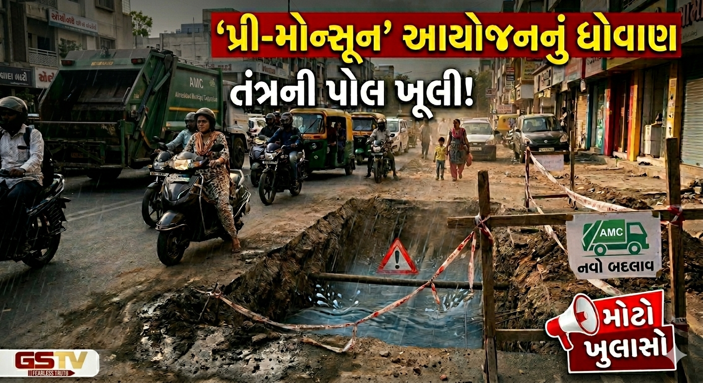 VIDEO:અમદાવાદમાં 'પ્રી-મોન્સૂન' આયોજનનું ધોવાણ