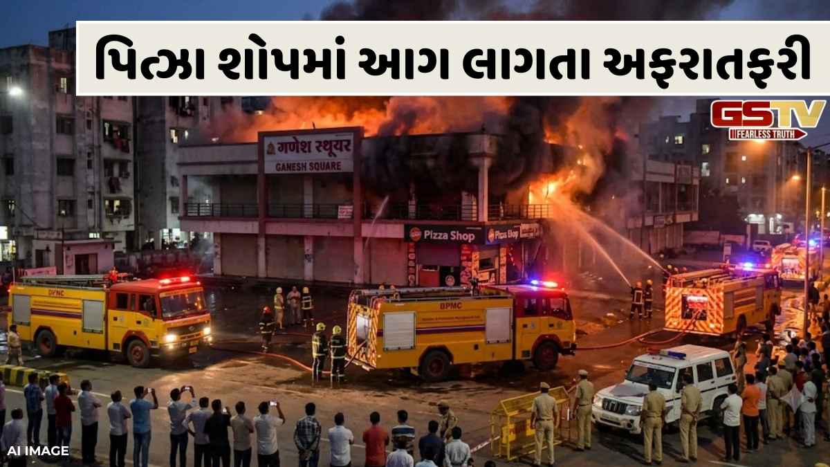VIDEO: જીઆઇડીસીમાં આવેલ પિત્ઝા શોપમાં લાગી આગ, મોટી દુર્ઘટના ટળી