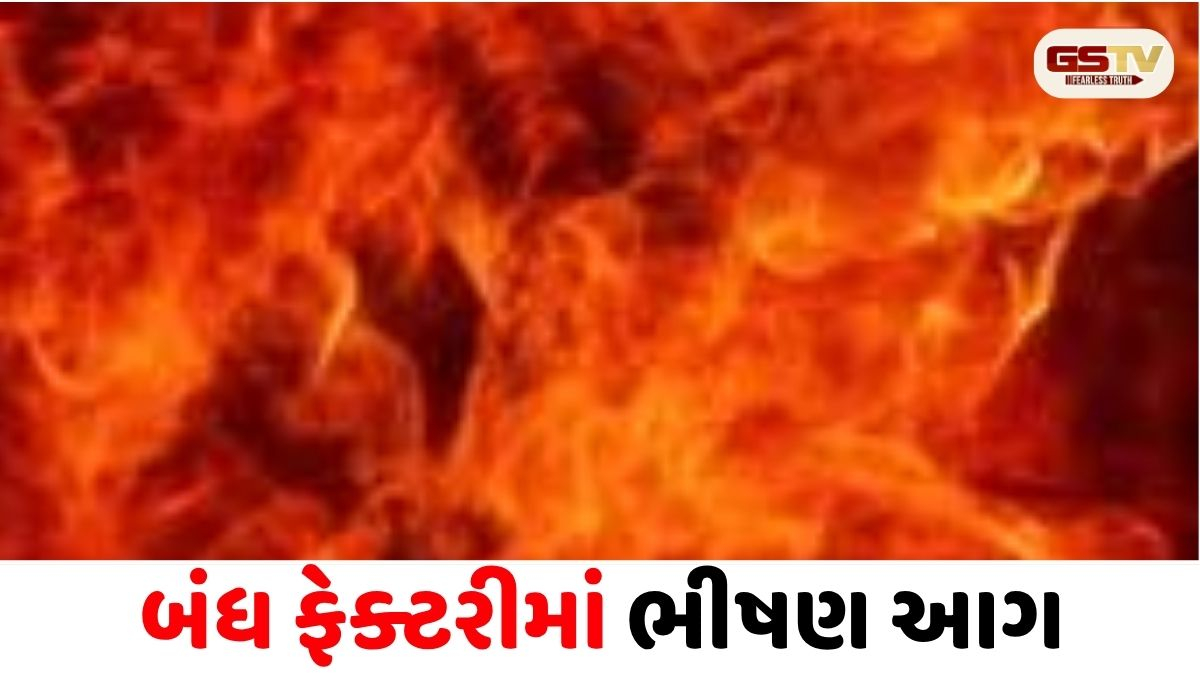 VIDEO/ ભચાઉ-દુધઈ હાઈવે પર બંધ ફેક્ટરીમાં ભીષણ આગ