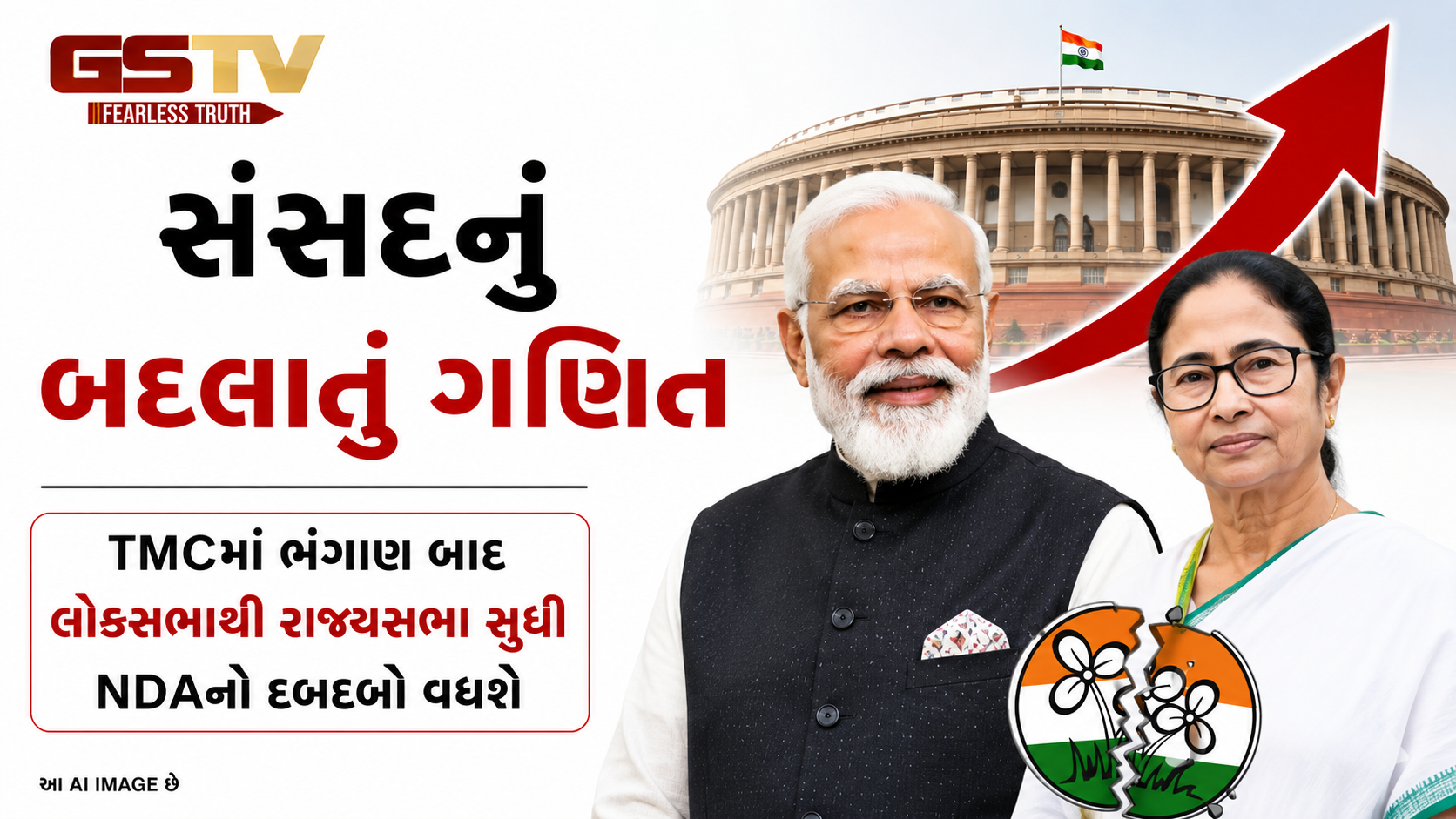 TMCમાં બળવા બાદ NDA બહુમતની નજીક, રાજ્યસભાની નંબર ગેમ બદલાઈ જશે 