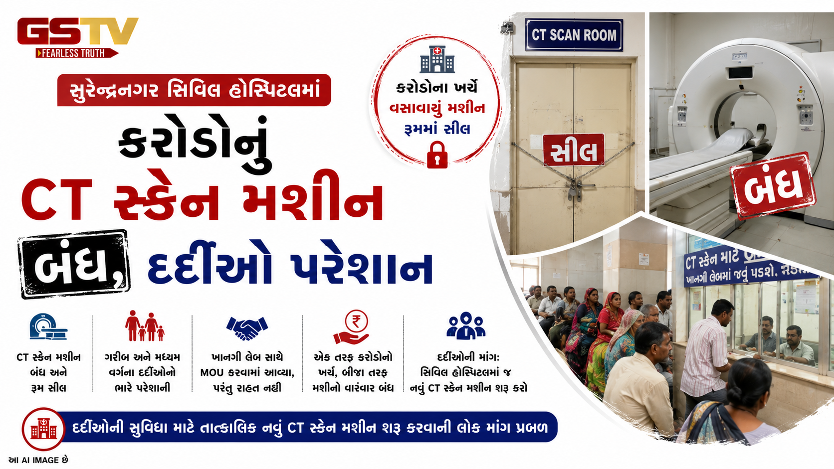 VIDEO : સુરેન્દ્રનગર સિવિલમાં CT સ્કેન સેવા ઠપ