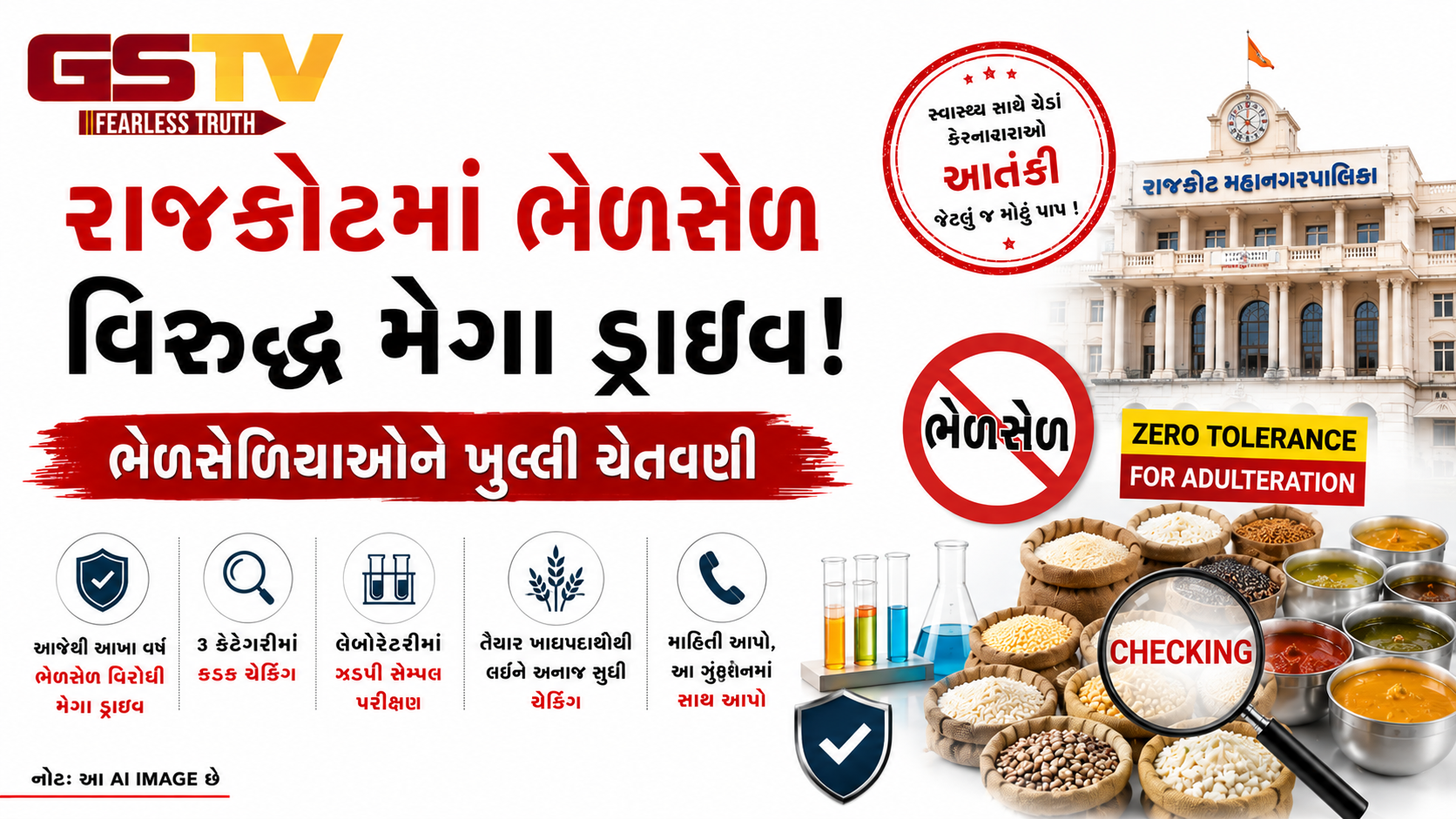 VIDEO : રાજકોટમાં ભેળસેળિયાઓ સામે મેગા ડ્રાઇવ