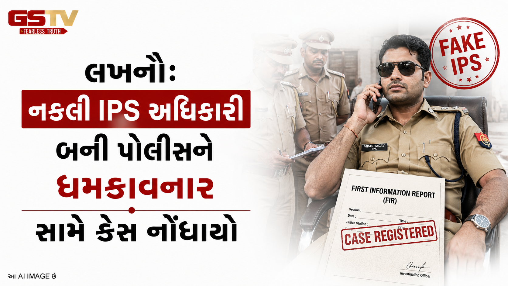 VIDEO : લખનૌ: નકલી IPS અધિકારી બની પોલીસને ધમકાવનાર સામે કેસ નોંધાયો
