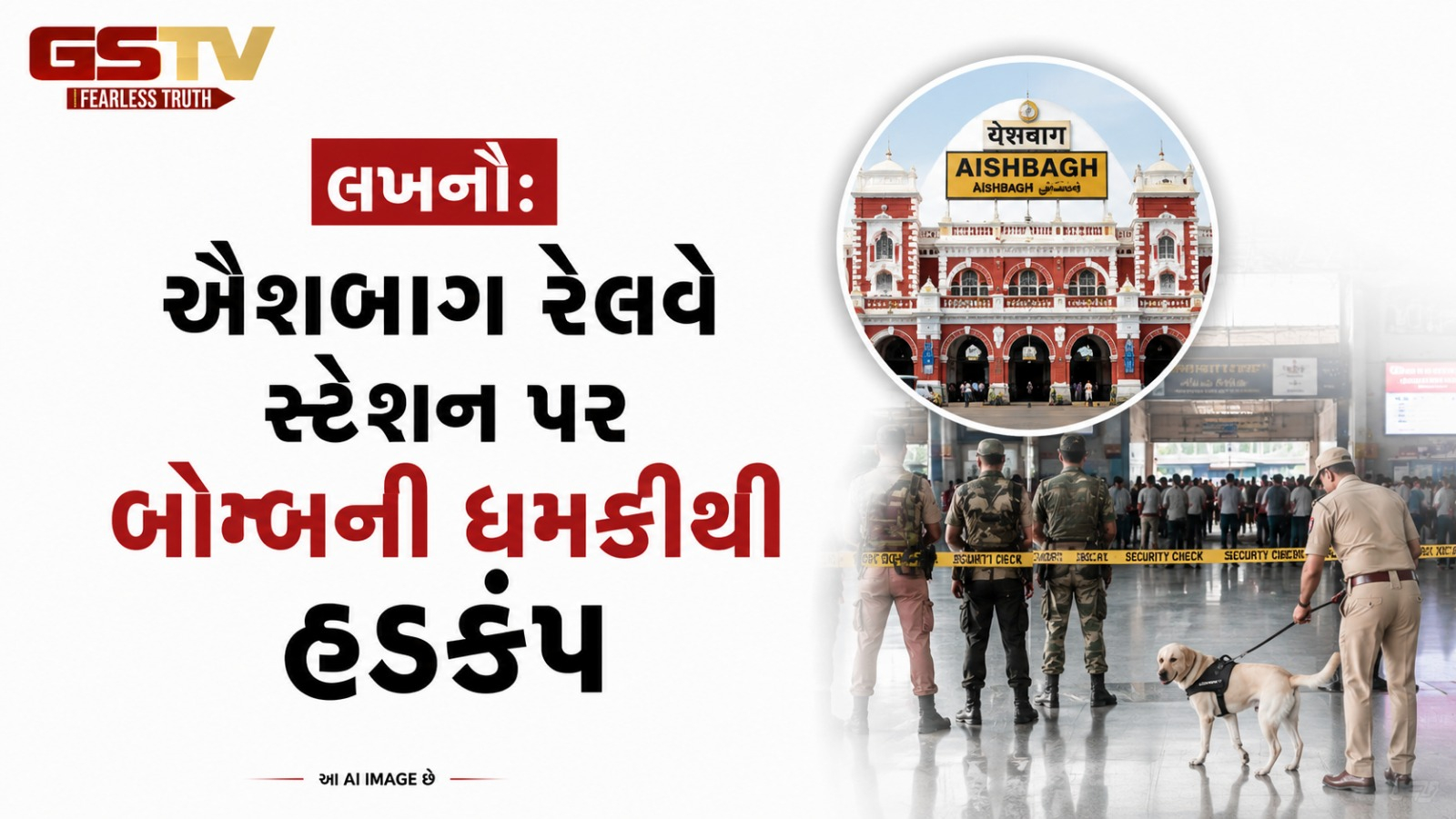 VIDEO : લખનૌ: ઐશબાગ રેલવે સ્ટેશન પર બોમ્બની ધમકીથી હડકંપ