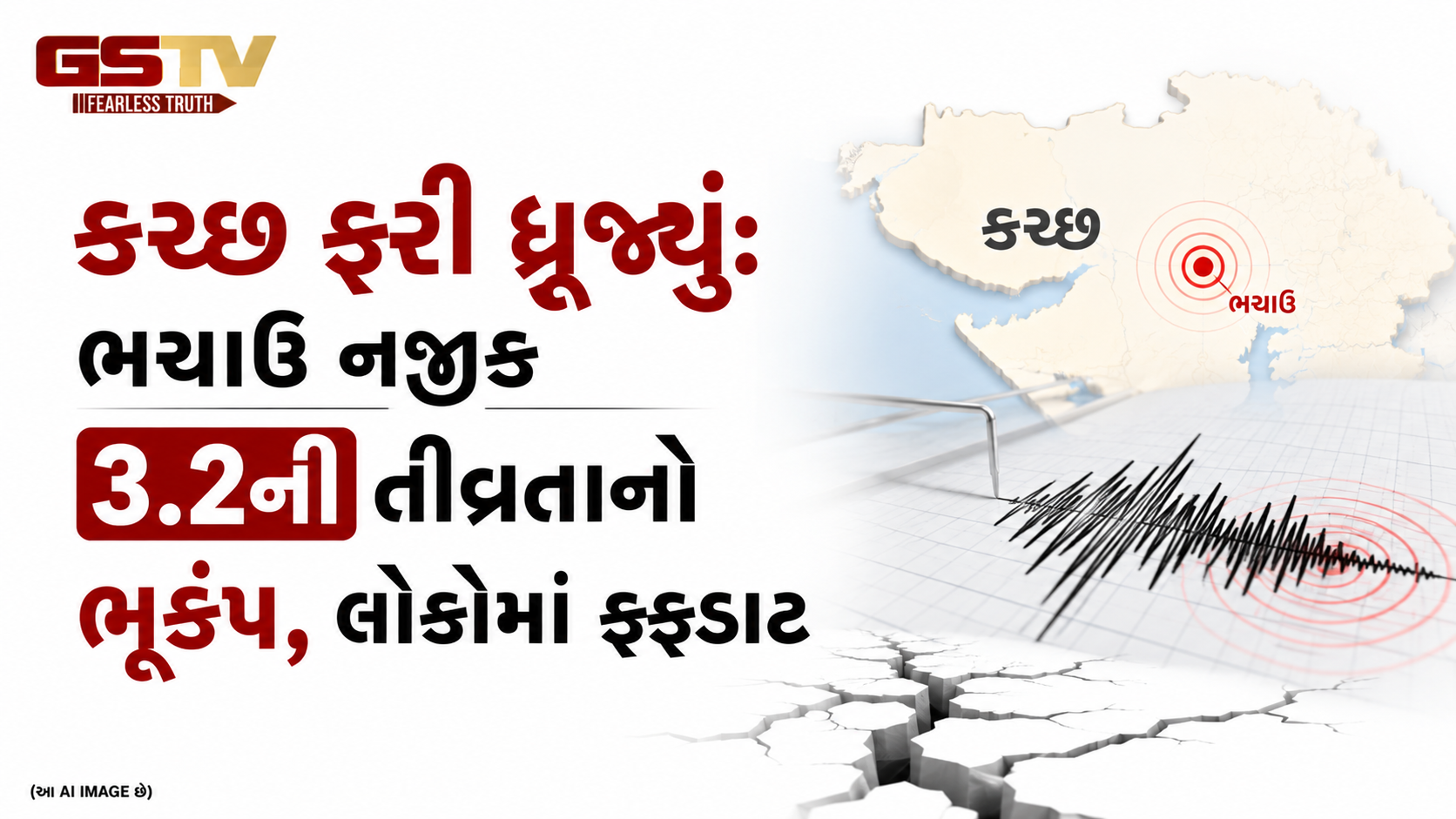 VIDEO:કચ્છ ફરી ધ્રૂજ્યું: ભચાઉ નજીક 3.2ની તીવ્રતાનો ભૂકંપ, લોકોમાં ફફડાટ