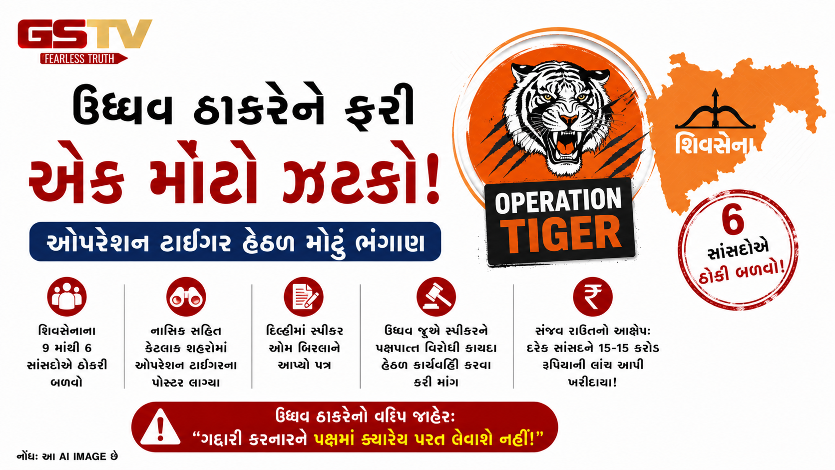 VIDEO : મહારાષ્ટ્રમાં મોટો રાજકીય ઉલટફેર: ઉદ્ધવ જૂથના ૬ સાંસદોનો બળવો