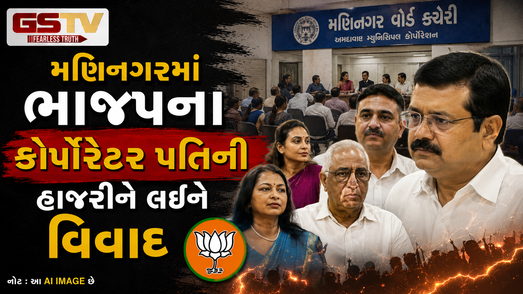 VIDEO: મણિનગરમાં ભાજપના કોર્પોરેટર પતિની હાજરીને લઈને વિવાદ