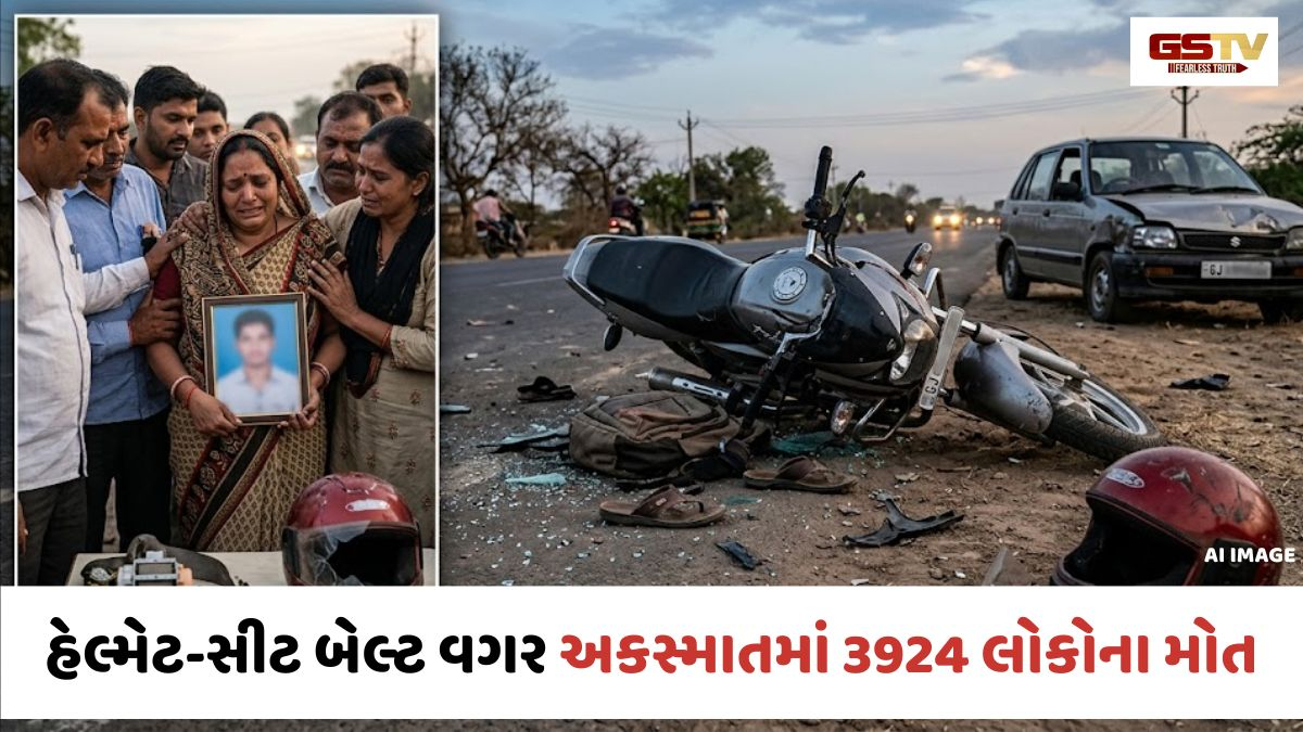 Gujaratમાં વાહનચાલકોની ઘોર બેદરકારી: હેલ્મેટ-સીટબેલ્ટ વગર અકસ્માતમાં 3924 લોકોના મોત