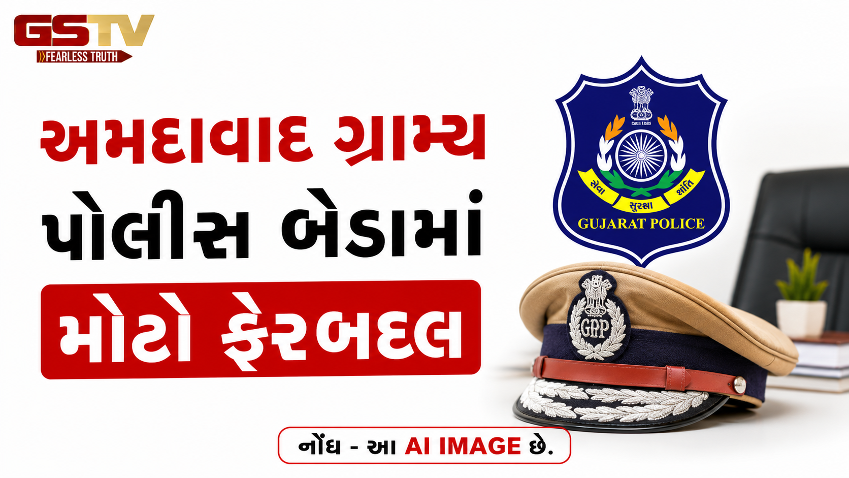 અમદાવાદ ગ્રામ્ય પોલીસ બેડામાં મોટો ફેરબદલ, 162 પોલીસ કર્મચારીઓની એકસાથે બદલી, જુઓ LIST